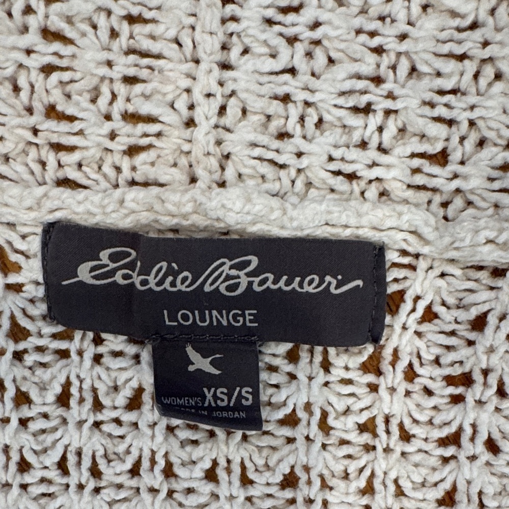 Eddie Bauer Cream Textured Knit Cardigan - Picture 2 of 12